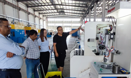 襯套全自動縮徑機(jī)YS63 迎印度橡膠減震客戶現(xiàn)場驗(yàn)收